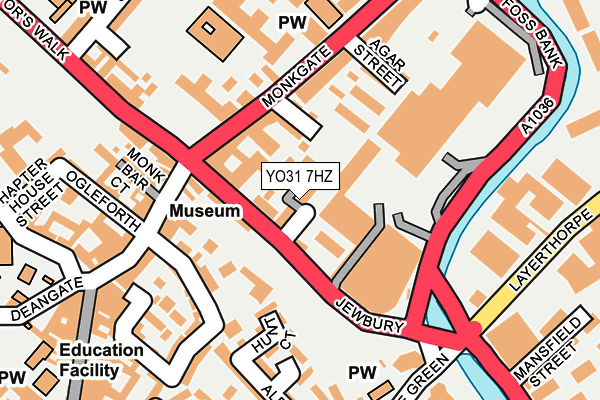 YO31 7HZ map - OS OpenMap – Local (Ordnance Survey)