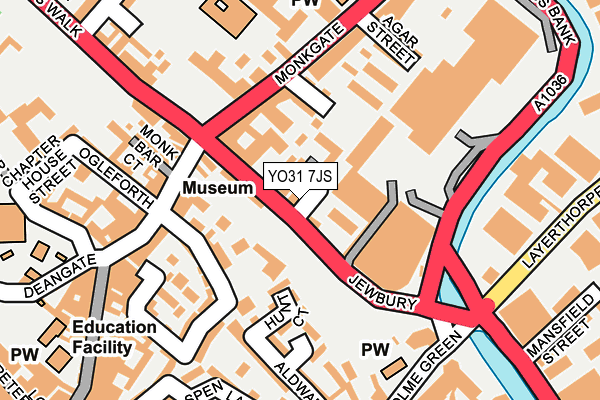 YO31 7JS map - OS OpenMap – Local (Ordnance Survey)