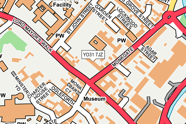 YO31 7JZ map - OS OpenMap – Local (Ordnance Survey)