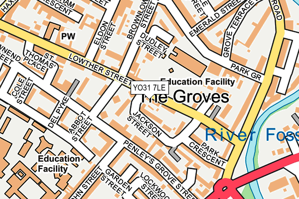 YO31 7LE map - OS OpenMap – Local (Ordnance Survey)