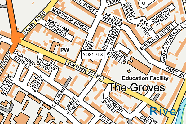 YO31 7LX map - OS OpenMap – Local (Ordnance Survey)