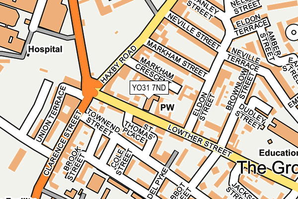 YO31 7ND map - OS OpenMap – Local (Ordnance Survey)