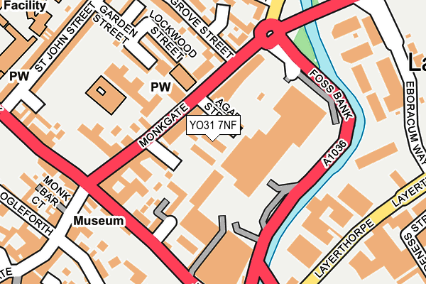 YO31 7NF map - OS OpenMap – Local (Ordnance Survey)