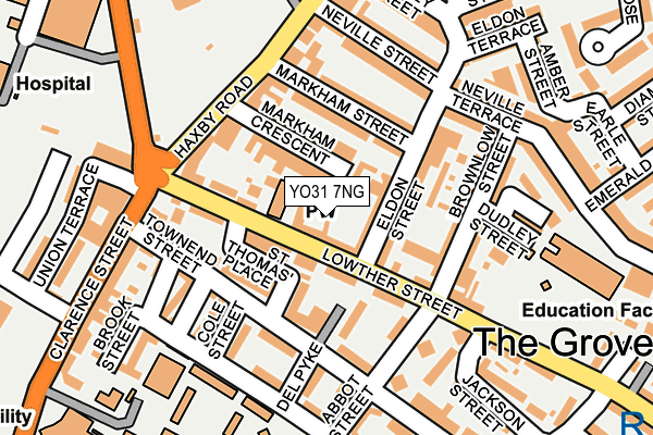 YO31 7NG map - OS OpenMap – Local (Ordnance Survey)