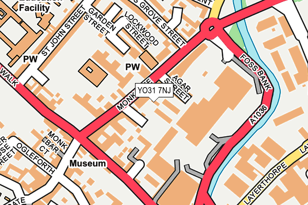 YO31 7NJ map - OS OpenMap – Local (Ordnance Survey)