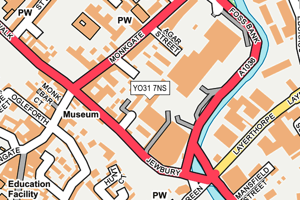 YO31 7NS map - OS OpenMap – Local (Ordnance Survey)