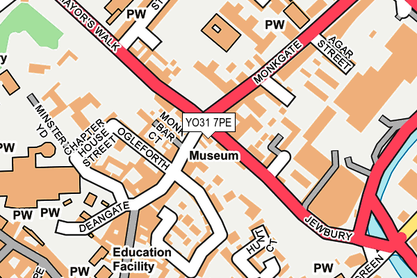YO31 7PE map - OS OpenMap – Local (Ordnance Survey)