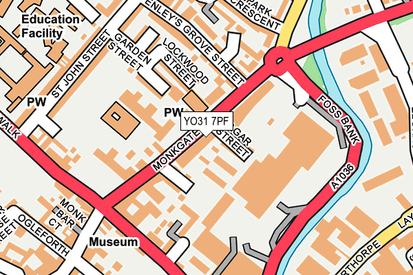 YO31 7PF map - OS OpenMap – Local (Ordnance Survey)