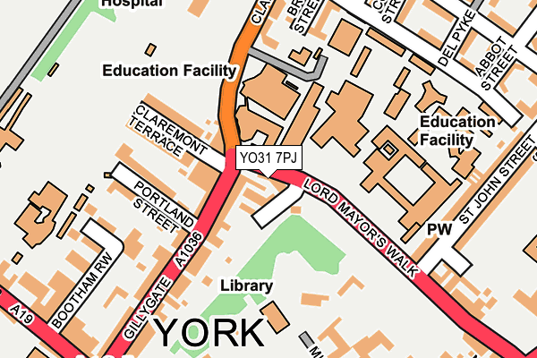 YO31 7PJ map - OS OpenMap – Local (Ordnance Survey)