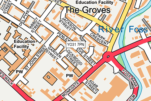 YO31 7PN map - OS OpenMap – Local (Ordnance Survey)