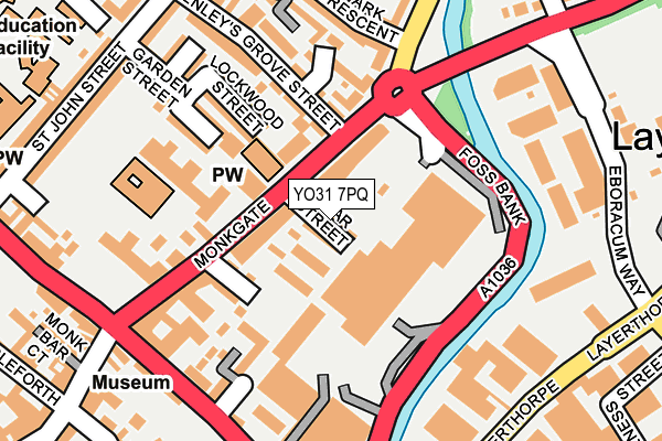 YO31 7PQ map - OS OpenMap – Local (Ordnance Survey)