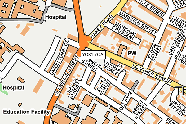 YO31 7QA map - OS OpenMap – Local (Ordnance Survey)