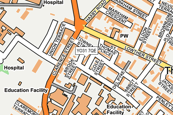 YO31 7QE map - OS OpenMap – Local (Ordnance Survey)