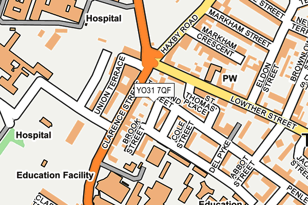 YO31 7QF map - OS OpenMap – Local (Ordnance Survey)