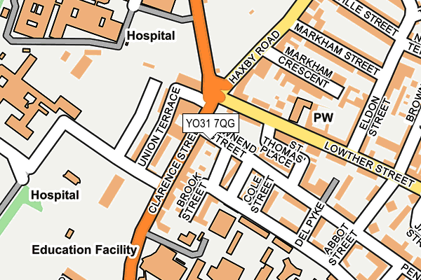 YO31 7QG map - OS OpenMap – Local (Ordnance Survey)