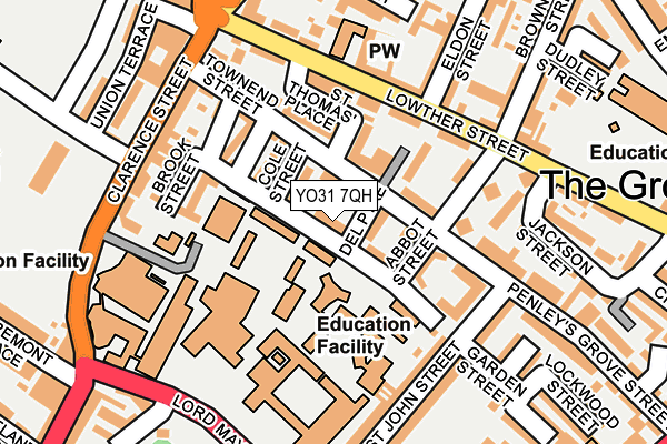 YO31 7QH map - OS OpenMap – Local (Ordnance Survey)