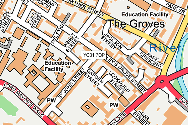 YO31 7QP map - OS OpenMap – Local (Ordnance Survey)