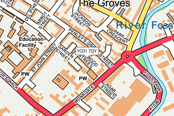 YO31 7QY map - OS OpenMap – Local (Ordnance Survey)