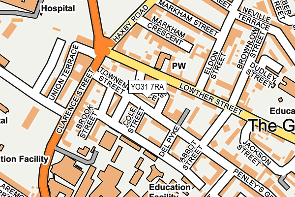 YO31 7RA map - OS OpenMap – Local (Ordnance Survey)