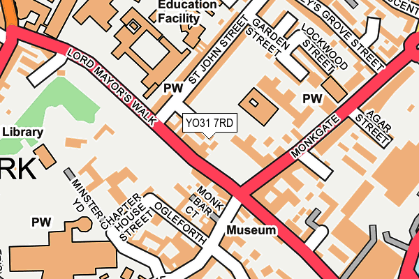 YO31 7RD map - OS OpenMap – Local (Ordnance Survey)