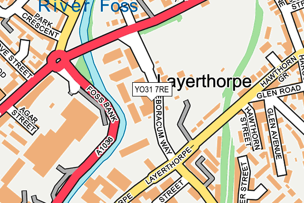 YO31 7RE map - OS OpenMap – Local (Ordnance Survey)