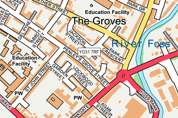 YO31 7RF map - OS OpenMap – Local (Ordnance Survey)