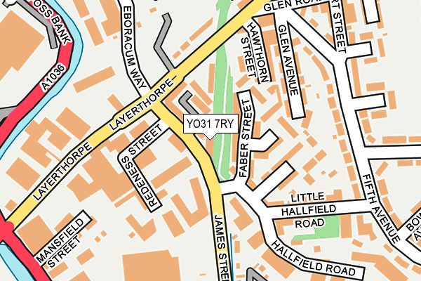 YO31 7RY map - OS OpenMap – Local (Ordnance Survey)