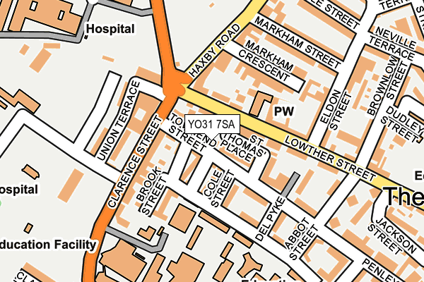 YO31 7SA map - OS OpenMap – Local (Ordnance Survey)
