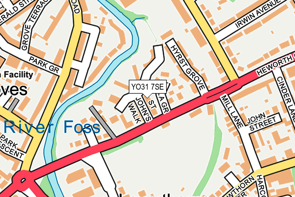 YO31 7SE map - OS OpenMap – Local (Ordnance Survey)