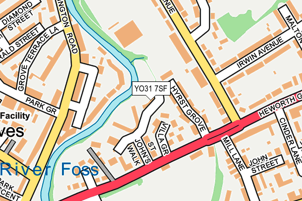 YO31 7SF map - OS OpenMap – Local (Ordnance Survey)