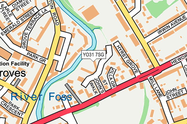 YO31 7SG map - OS OpenMap – Local (Ordnance Survey)