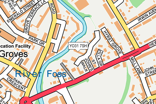 YO31 7SH map - OS OpenMap – Local (Ordnance Survey)