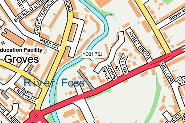YO31 7SJ map - OS OpenMap – Local (Ordnance Survey)
