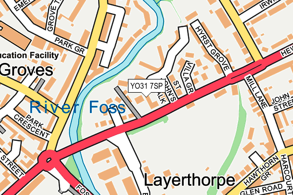 YO31 7SP map - OS OpenMap – Local (Ordnance Survey)