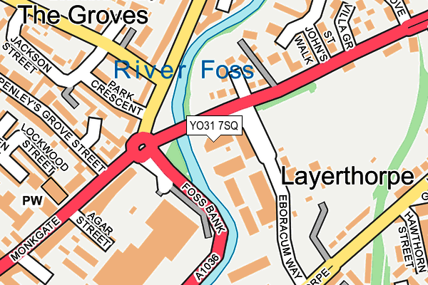 YO31 7SQ map - OS OpenMap – Local (Ordnance Survey)