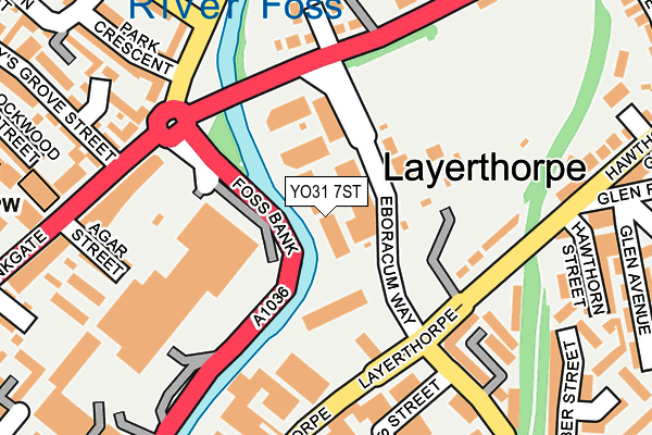 YO31 7ST map - OS OpenMap – Local (Ordnance Survey)
