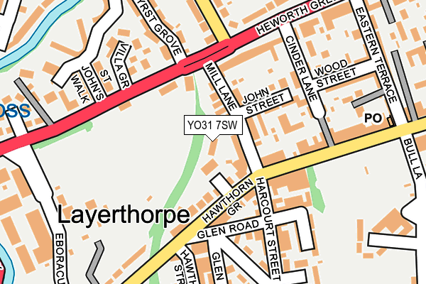 YO31 7SW map - OS OpenMap – Local (Ordnance Survey)