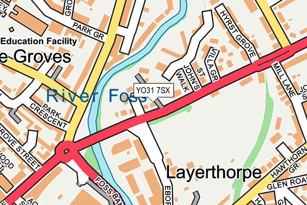 YO31 7SX map - OS OpenMap – Local (Ordnance Survey)