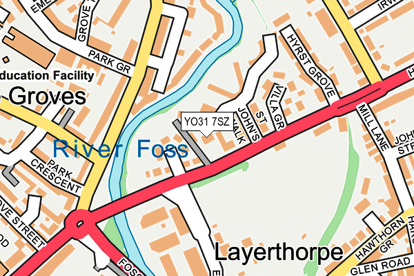 YO31 7SZ map - OS OpenMap – Local (Ordnance Survey)