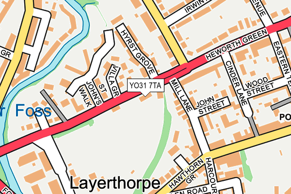 YO31 7TA map - OS OpenMap – Local (Ordnance Survey)