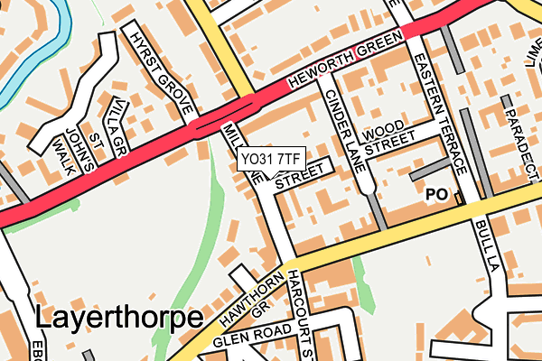 YO31 7TF map - OS OpenMap – Local (Ordnance Survey)