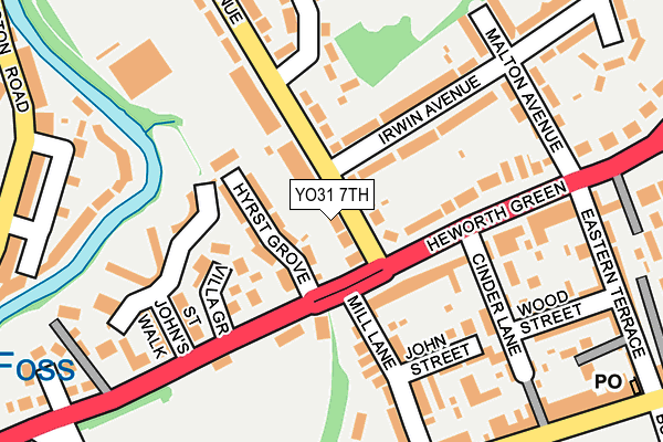 YO31 7TH map - OS OpenMap – Local (Ordnance Survey)