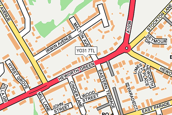 YO31 7TL map - OS OpenMap – Local (Ordnance Survey)