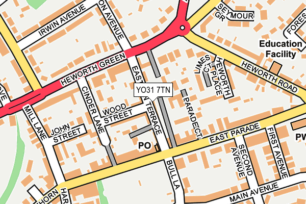 YO31 7TN map - OS OpenMap – Local (Ordnance Survey)