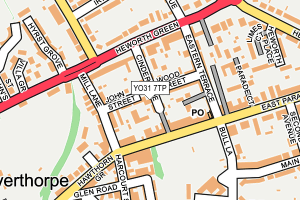 YO31 7TP map - OS OpenMap – Local (Ordnance Survey)