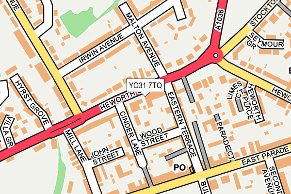YO31 7TQ map - OS OpenMap – Local (Ordnance Survey)