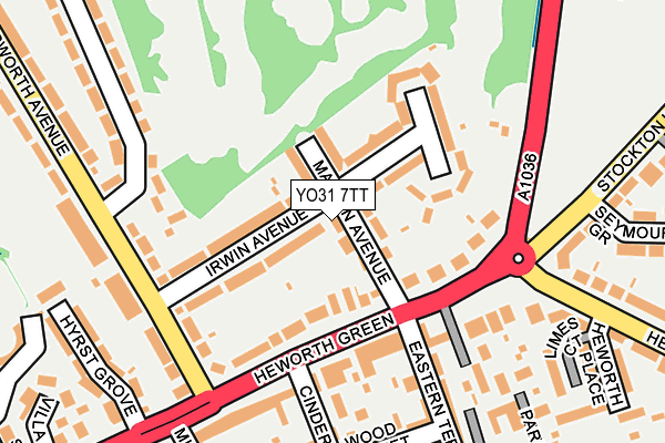 YO31 7TT map - OS OpenMap – Local (Ordnance Survey)