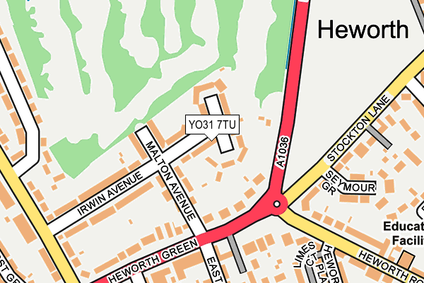 YO31 7TU map - OS OpenMap – Local (Ordnance Survey)