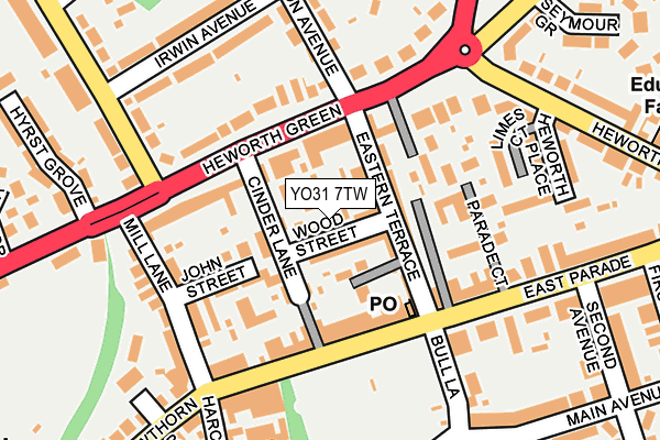 YO31 7TW map - OS OpenMap – Local (Ordnance Survey)