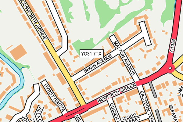 YO31 7TX map - OS OpenMap – Local (Ordnance Survey)